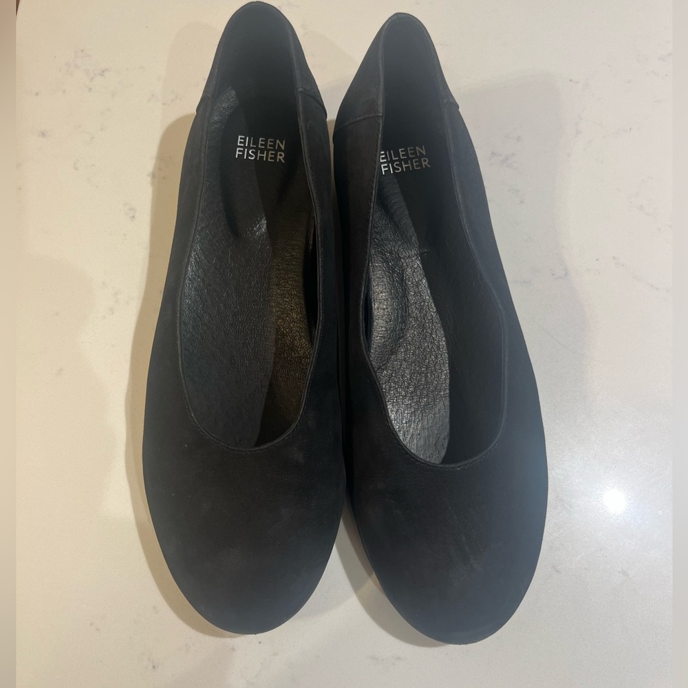 Eileen Fisher, Una hidden wedge ballet flat, black size 8